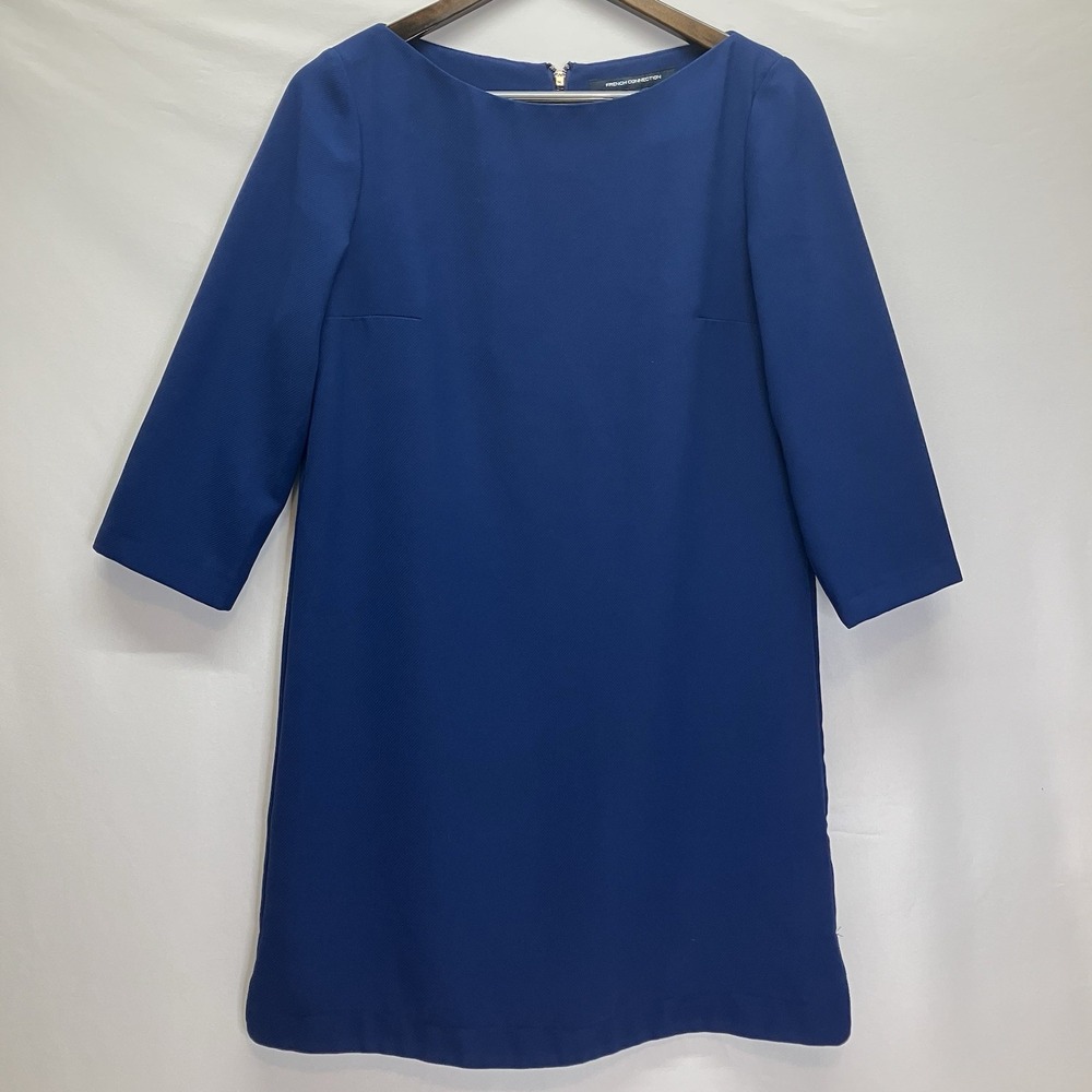 French Connection Blue Long Sleeve Dress